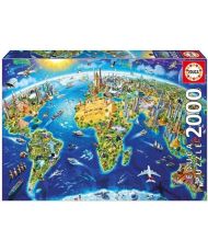 Puzzle Symboles du Monde 2000 pièces - EDUCA - Tableaux et peintures - Multicolore