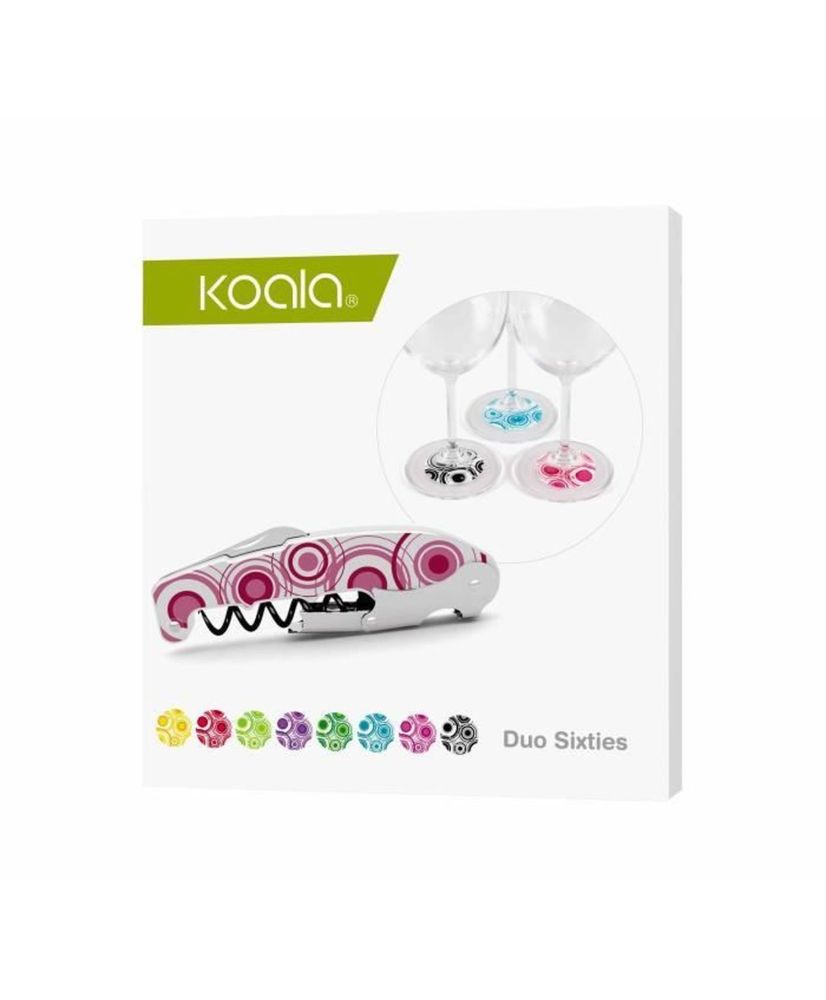 1 corkscrew - 8 assorted glass markers 1 corkscrew - 8 assorted glass markers