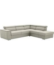 DAYTONA 3- bis 4-Sitzer umkehrbares Ecksofa – Beigefarbener Stoff – Aufbewahrungsbox – 260 x 218 x 77 cm