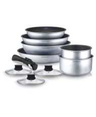 Batterie de cuisine 10 pièces - Aluminium 
