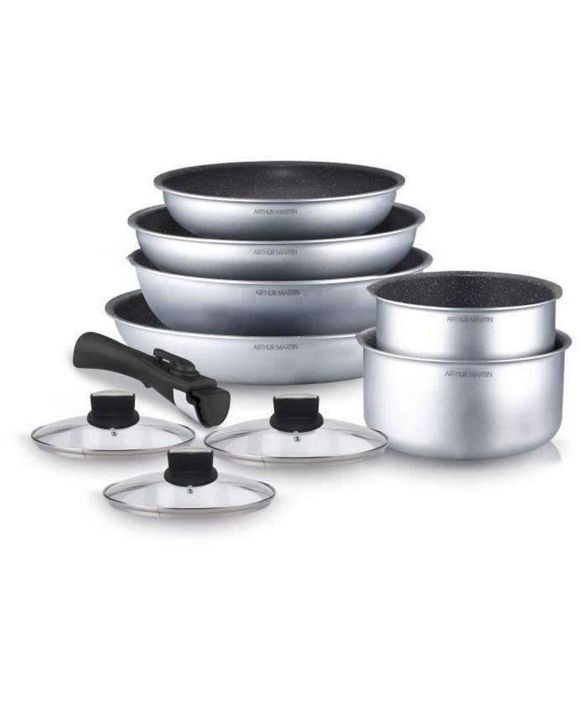 10-piece cookware set - Aluminum 10-piece cookware set - Aluminum
