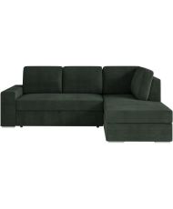 ARTEMIS 4-Sitzer-Umbausofa rechts – Dunkelgrüner Cord – 246 x 174 x 96 cm
