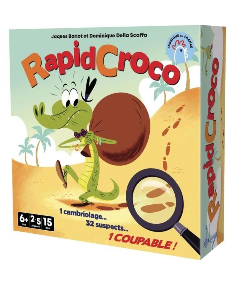 RapidCroco - Asmodee - Jeu d'enquete - 32 Suspect 1 coupable RapidCroco - Asmodee - Jeu d'enquete - 32 Suspect 1 coupable
