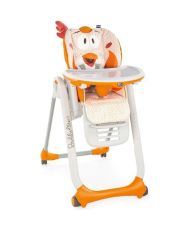 CHICCO Polly 2 High Chair - 4 Wheels fancy chicken
