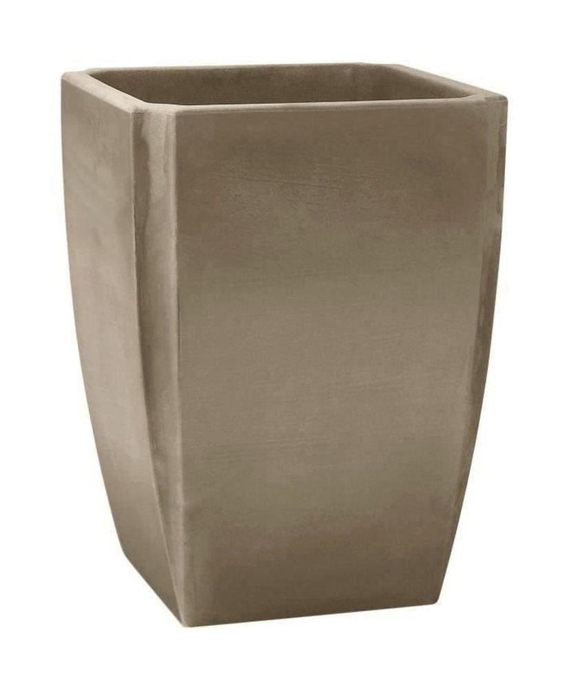 PALMEA Jarrón Alto Arbustero 65 L - Doble Pared - Reserva de Agua Integrada - 47 x 47 x 65 cm - Taupe PALMEA Jarrón Alto Arbustero 65 L - Doble Pared - Reserva de Agua Integrada - 47 x 47 x 65 cm - Taupe