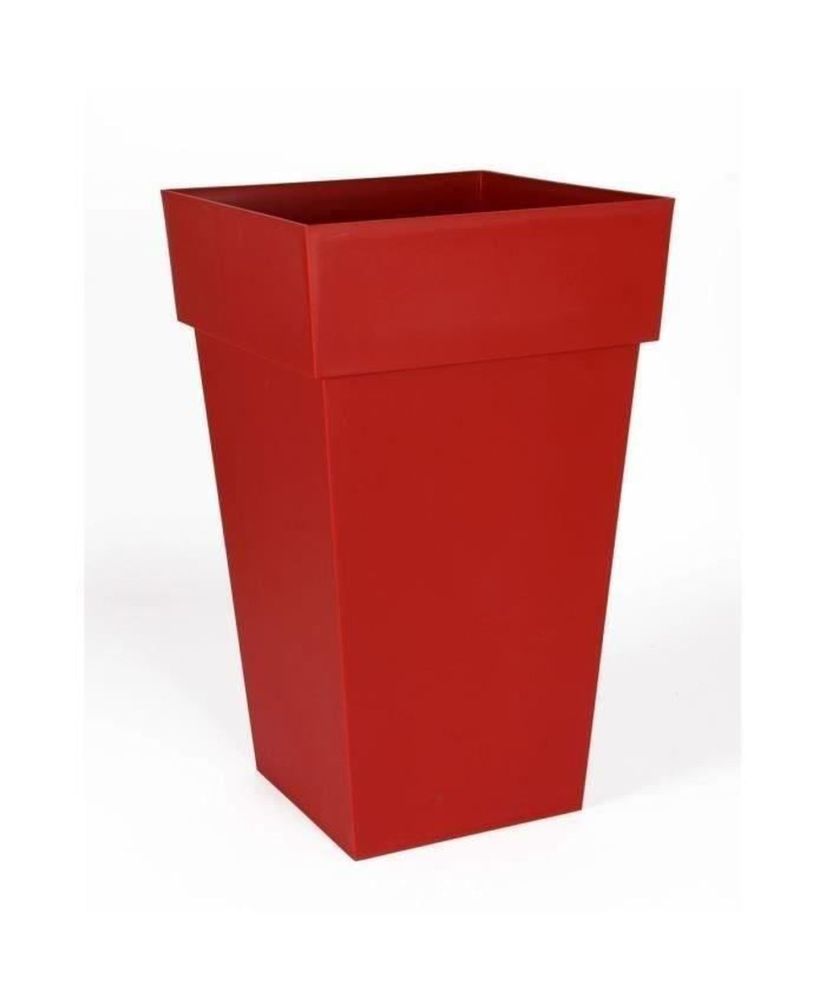 High square flower pot - 39 x 39 x 65 cm - 62 L - Ruby red High square flower pot - 39 x 39 x 65 cm - 62 L - Ruby red