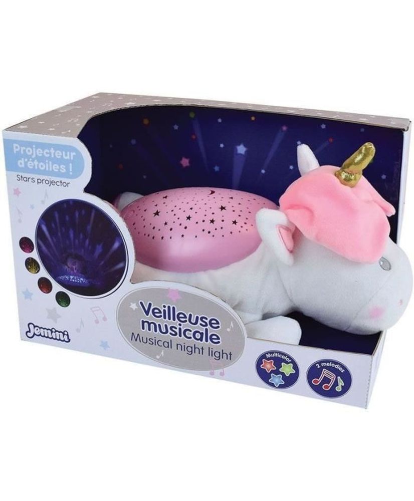 Peluche veilleuse et musicale LICORNE - JEMINI 39 cm Peluche veilleuse et musicale LICORNE - JEMINI 39 cm