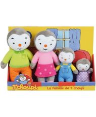 Family box of 4 soft toys - T'Choupi - JEMINI 19 cm