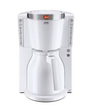 Kaffeemaschine aus weiß/gebürstetem Stahl – 12 Tassen – 1000 W