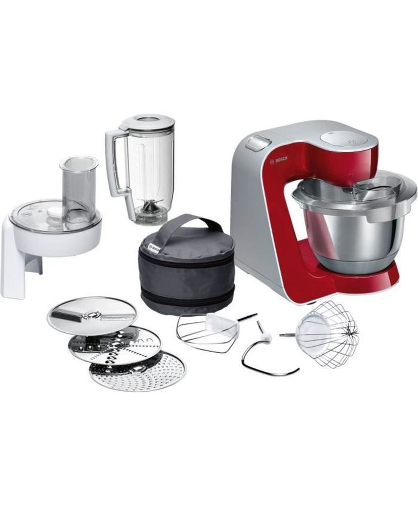 Robot de cuisine Rouge foncé/silver - 1000W Robot de cuisine Rouge foncé/silver - 1000W