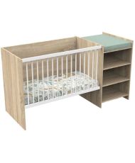  Cuna combinada - 120 x 60 cm - Convertible a 90 x 190 cm
