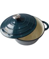 BAUMALU casserole dish 24 cm - Round shape - Blue green
