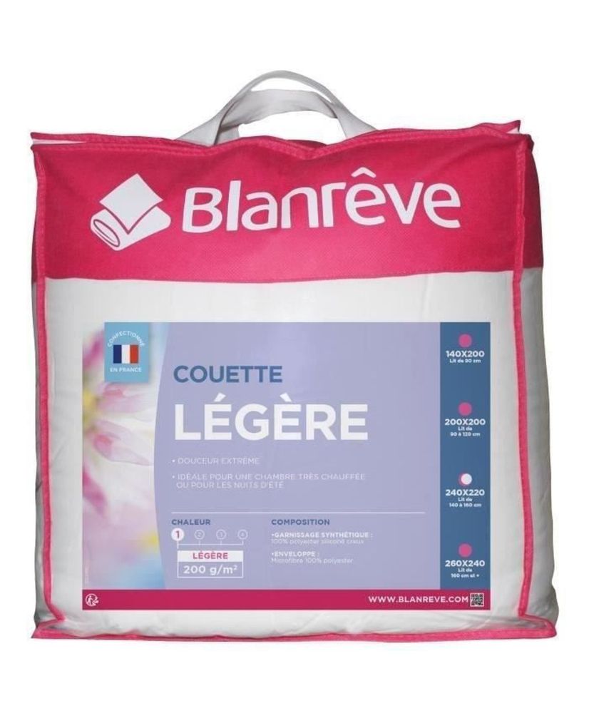 Leichte Mikrofaser-Bettdecke – 220 x 240 cm – Weiß Leichte Mikrofaser-Bettdecke – 220 x 240 cm – Weiß