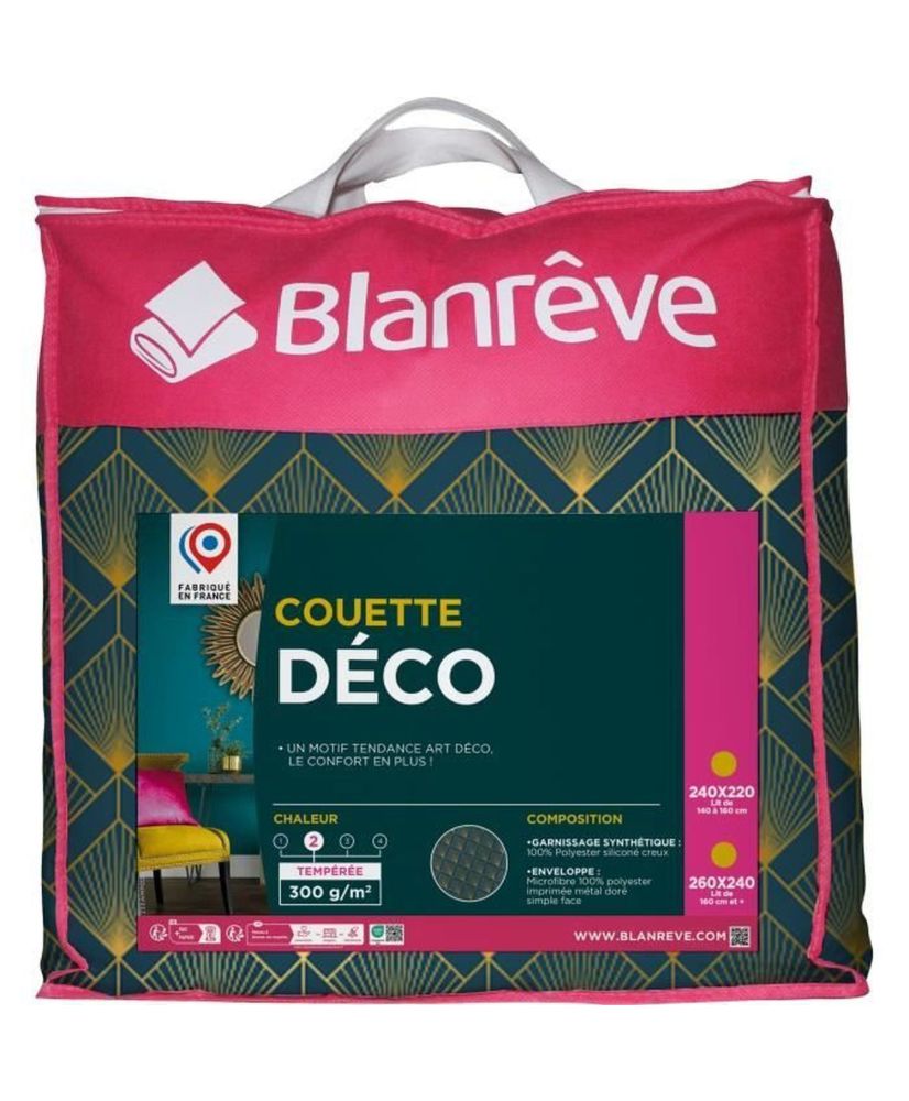 Bettdecke für gemäßigte Temperaturen – 220 x 240 cm – 100 % Polyester Bettdecke für gemäßigte Temperaturen – 220 x 240 cm – 100 % Polyester