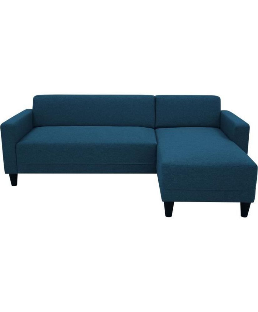 Canapé d'angle fixe 4 places BOB - Tissu marine - Réversible - 197 x 117 x 65 cm Canapé d'angle fixe 4 places BOB - Tissu marine - Réversible - 197 x 117 x 65 cm