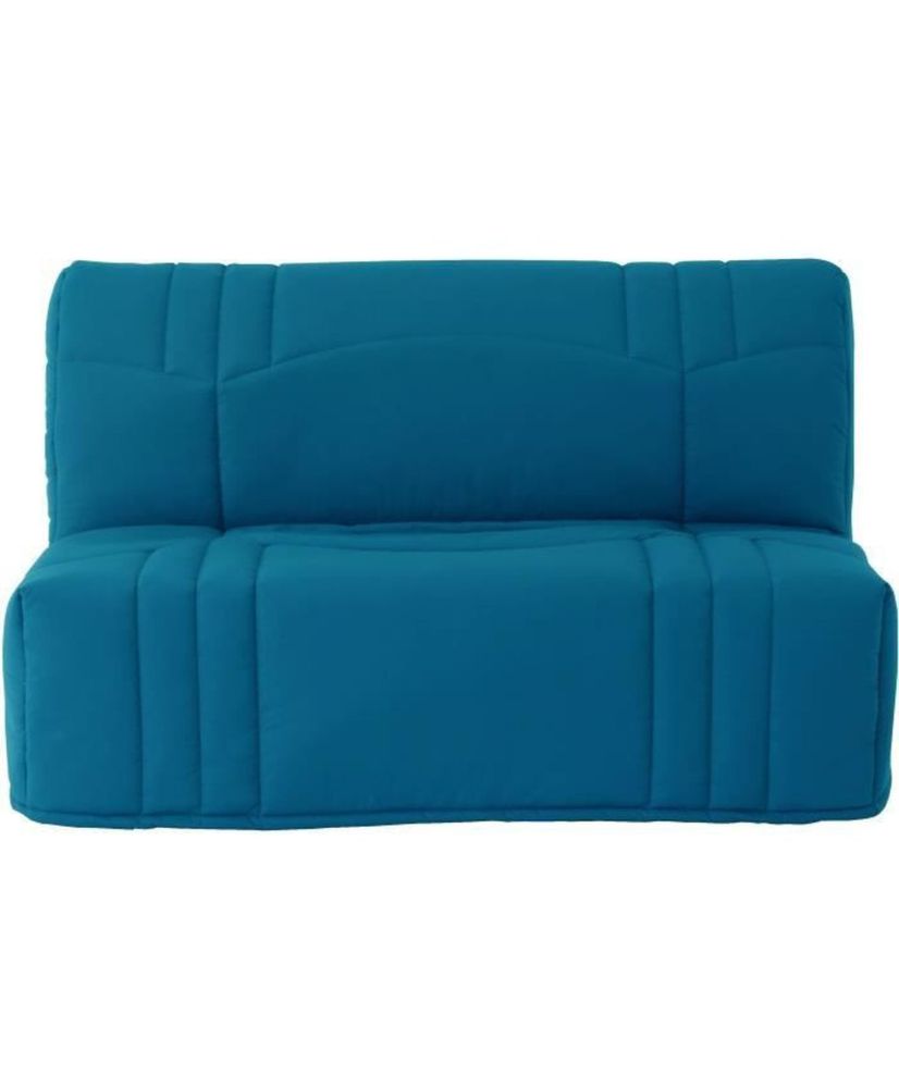 Banquette BZ - Tissu 100% Coton bleu canard - Couchage 140 x 190 cm