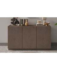 Hohes Sideboard FIRENZE – Bronze und Mercury-Eiche – 3 Türen/Design