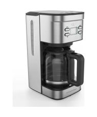 Die programmierbare Filterkaffeemaschine aus Edelstahl hat ein Fassungsvermögen von 1,5 l