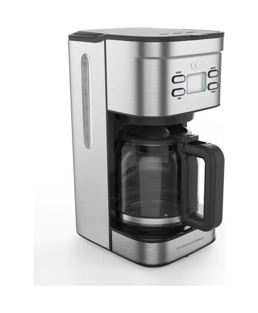 Cafetera de filtro programable de acero inoxidable tiene una capacidad de 1,5L Cafetera de filtro programable de acero inoxidable tiene una capacidad de 1,5L