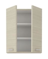Hochschrank - 2 Flügeltüren - Melamin - Eiche - 60 x 31 x 72 cm