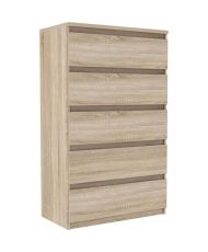 Cassettiera CHELSEA 5 cassetti - 77,2 x 42,2 x 128,1 - rovere sonoma