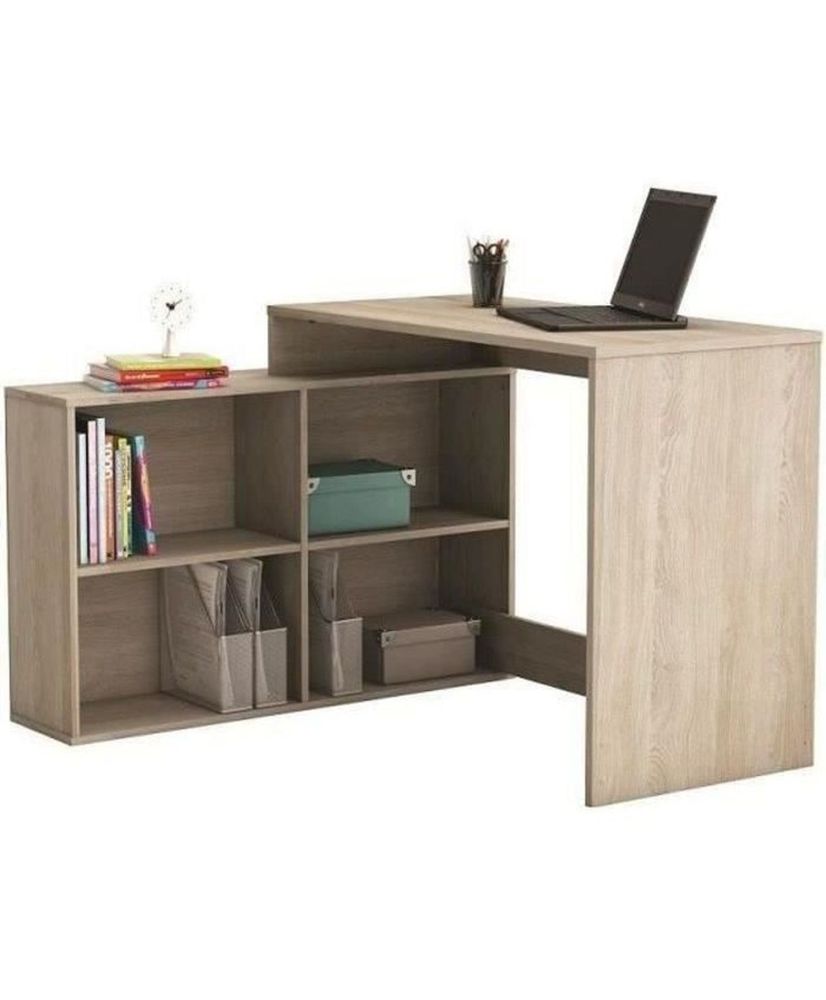 Bureau d'angle contemporain chêne Shannon - 112 cm - NAGANO Bureau d'angle contemporain chêne Shannon - 112 cm - NAGANO
