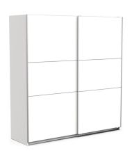 Armoire blanc mat - 2 Portes coulissantes - 194,5 x 59,9 x 203 cm 