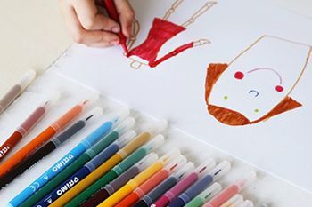 Penne e pennarelli per bambini